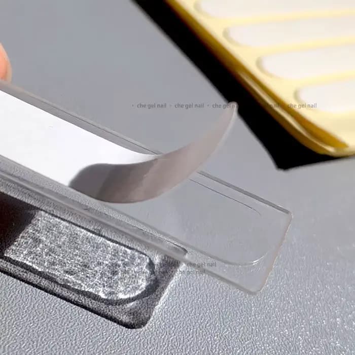 24 pièces/1 feuille de ruban adhésif pour faux ongles, présentoir de colle Double face collée, spect