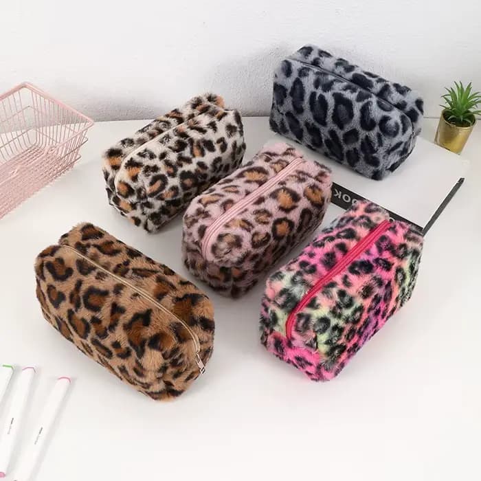 1 pièces trousse à crayons avocat école imprimé léopard boîte