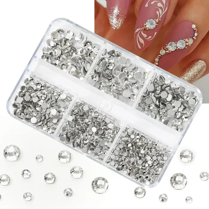 1 boîte Aurora mélange de tailles ss6-ss20 verre Non correcteur à chaud Strass dos plat pierre de cristal