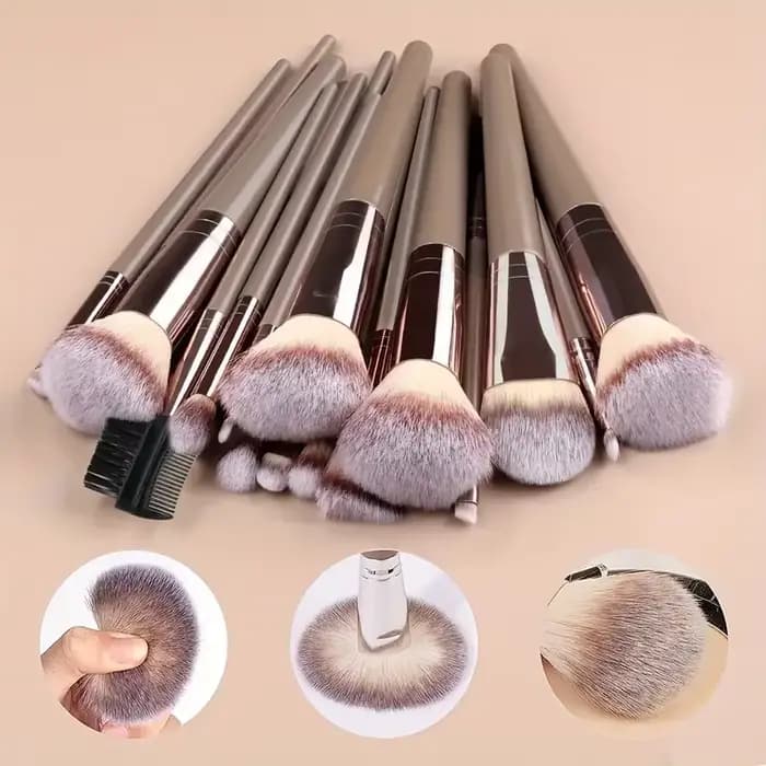 Ensemble professionnel de 3 à 20 pinceaux de maquillage doux et moelleux pour fond de teint