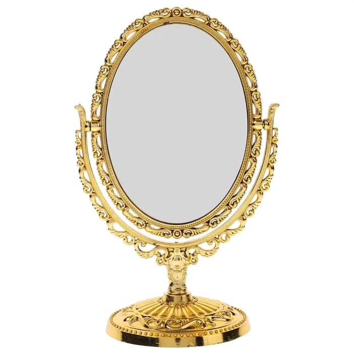 Miroir de maquillage rotatif Vintage ovale
