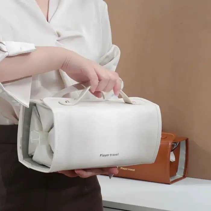 Trousse à cosmétiques amovible et pliable de grande capacité pour soins/maquillage de la peau
