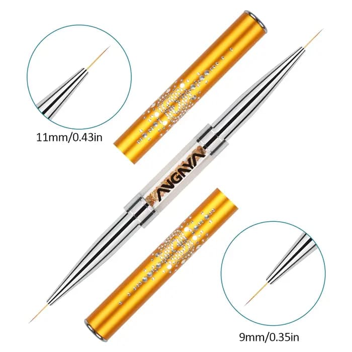 BQAN Double pinceau à ongles pour dessin