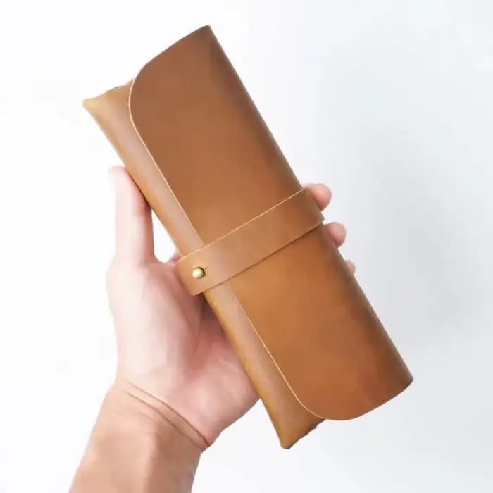 Trousse à crayons en cuir 100% pour hommes