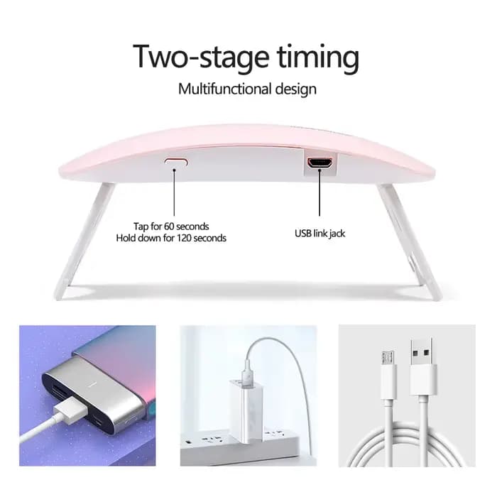 LINMANDA Mini lampe sèche-ongles 6W LED UV Portable sèche-ongles lampe à polymérisation lumière pour
