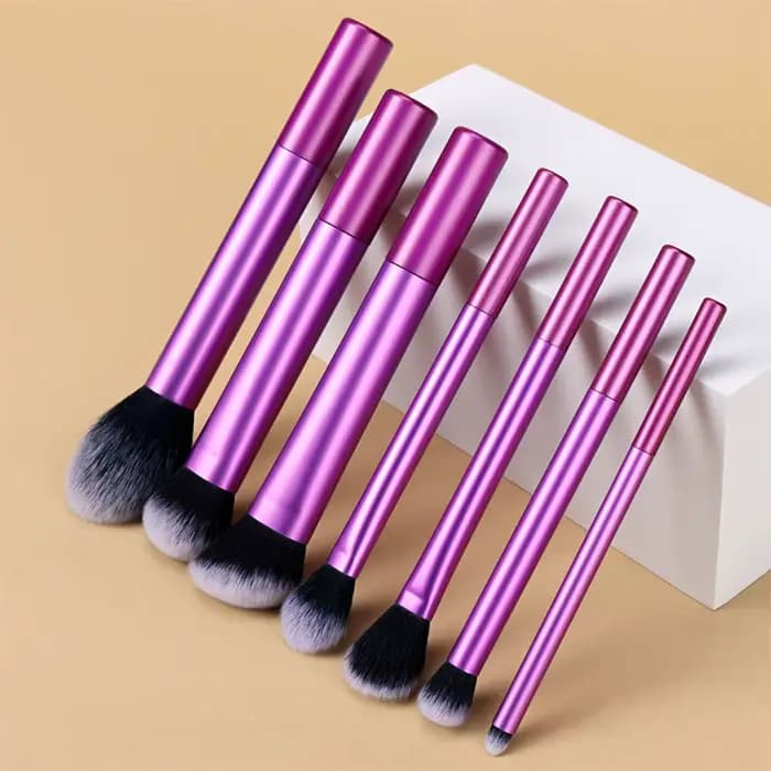 Kit de pinceaux de maquillage doux, cheveux synthétiques, facile à nettoyer, pour Blush, correcteur,