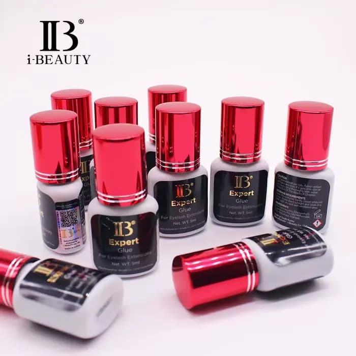10/20 pièces corée IBeauty Expert colle à cils vin rouge bouchon Extension de cils adhésif 5ml sécha