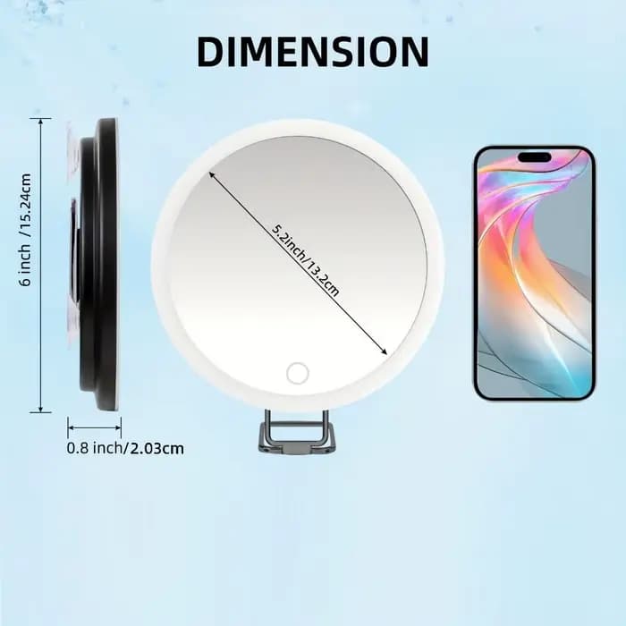 Miroir Grossissant sur Pied Réglable à 360 ° avec Lumière