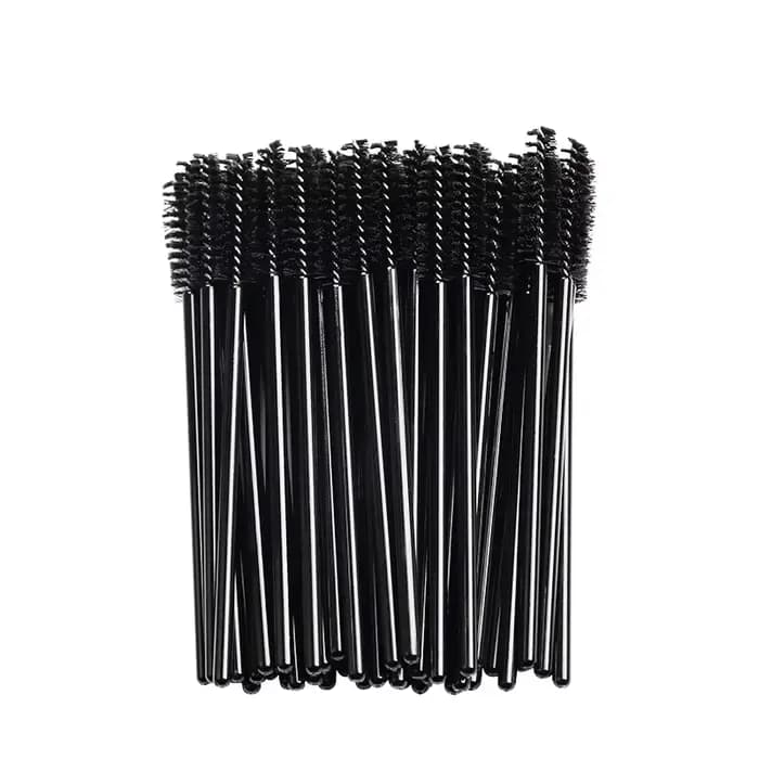 Pinceaux de maquillage jetables en cristal, 50 pièces, brosse à sourcils, poignée en diamant, applic
