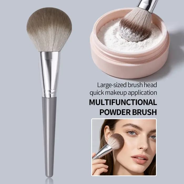 Pinceau à poudre volumineux en poils synthétiques doux