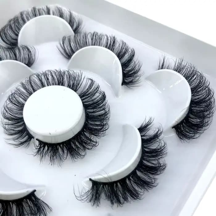 5 paires de cils moelleux 8-25mm 3D cils de vison longs et épais faux cils naturels en gros cils ven