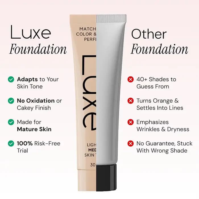 Fond de teint changeant de couleur Luxe 30 ml avec protection SPF UV – Teinte auto-adaptative