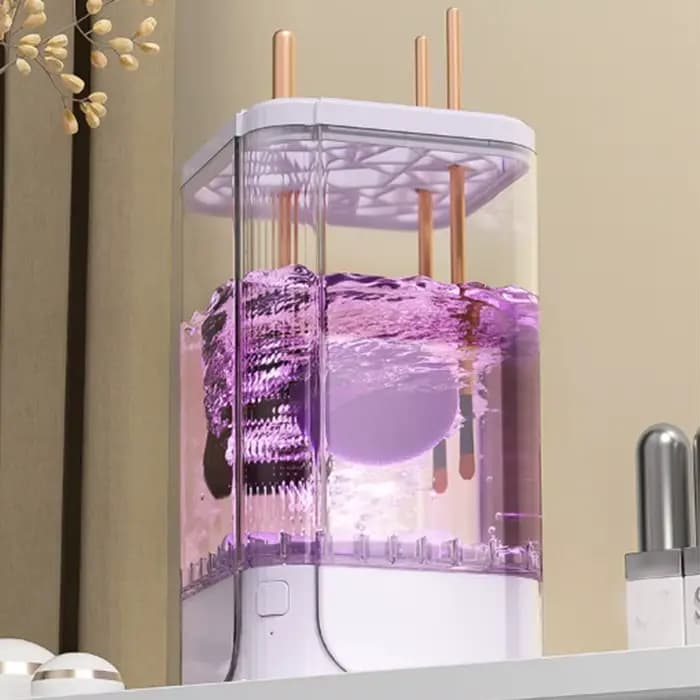 Machine de nettoyage de pinceaux de maquillage portable