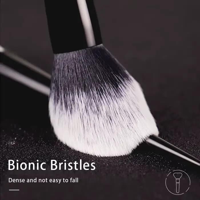 Kat Von D-pinceau de maquillage 20 pinceau à poudre cheveux en fibres douces élégant manche noir pinceaux de maquillage de marque pour femme