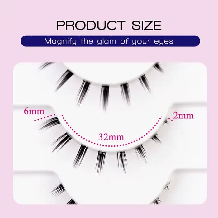 VIPUDA cils inférieurs 5/10 paires yeux coréens naturels Manga cils inférieurs grappe bande transpar