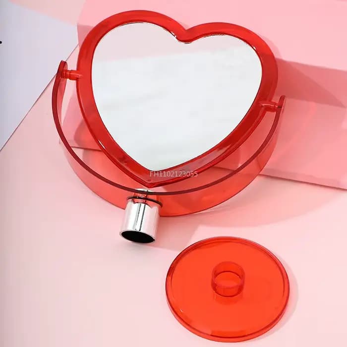 Miroir Cosmétique en Forme de Cœur de Style Coréen