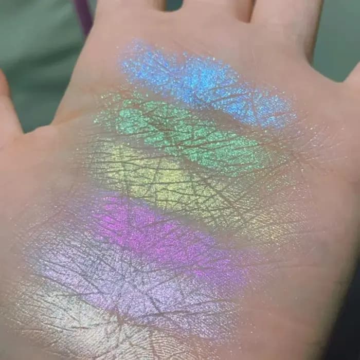 Enlumineur pour le visage Kaleidos, effet caméléon, diamant, brillant, chrome, caméléon, maquillage