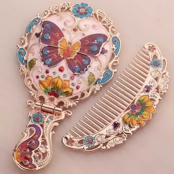 Miroir De maquillage à main Vintage esthétique petit
