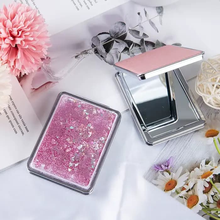 Mini miroir de maquillage de poche