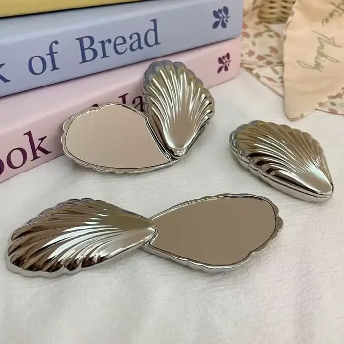 Miroir de maquillage de formes rondes carrées pour fille