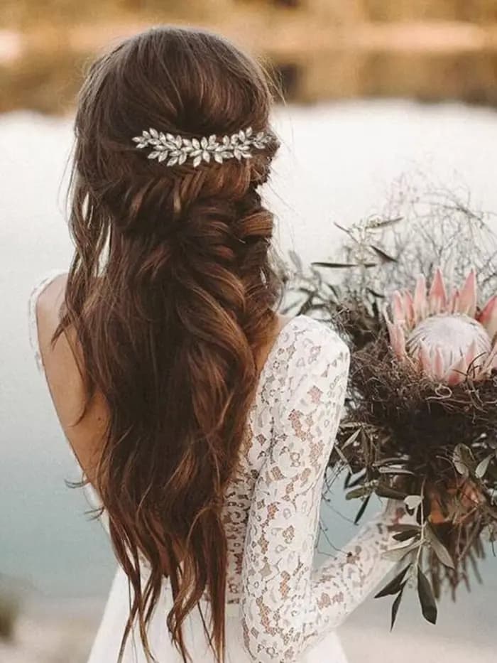Peigne à cheveux de luxe en strass, coiffure de mariée pour accessoire de cheveux, bandeau élégant fait à la main pour femmes, couvre-chef de mariée, vigne de cheveux de mariage