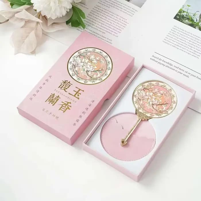 Miroir de maquillage de Style chinois, miroir cosmétique Portable pliable, miroir à main exquis, boî
