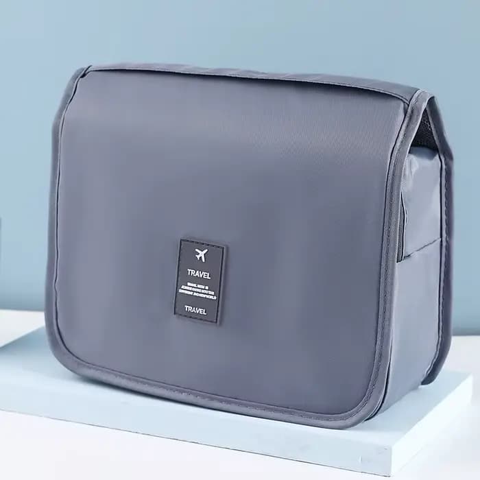 Sacs de maquillage de toilette, couleur unie, sacs à cosmétiques pliables coréens, voyage en PVC, ét