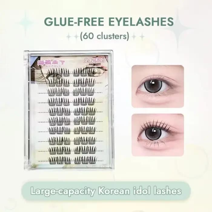 HAIYANLL 48 grappes grande capacité sans colle faux cils Style fille coréenne cils et cils naturels
