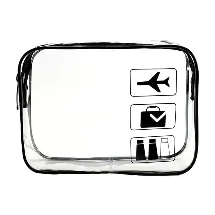 Trousse de toilette transparente approuvée par TSA - Pochette cosmétique de voyage de taille quart pour aéroports