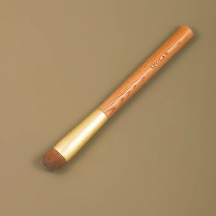 Pinceaux de maquillage professionnels faits à la main R270 doux Kolinsky cheveux rond angle correcteur brosse Yakusugi