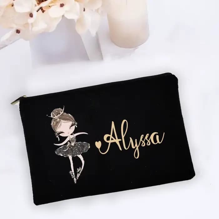 Trousse de Maquillage Personnalisée avec Nom pour Fille