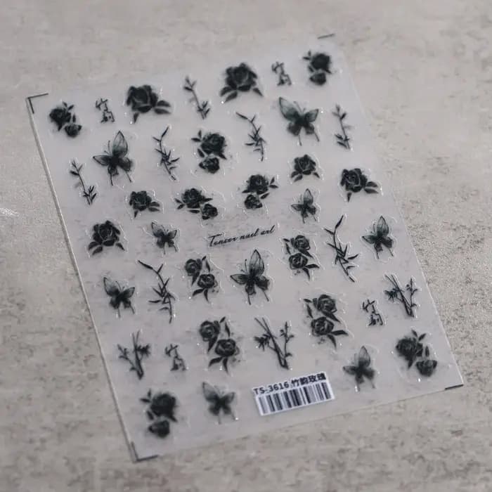1 pièces 5D étoile lune ongles autocollants Kawaii rose rétro bronzant Nail Art autocollant décorations décalcomanies
