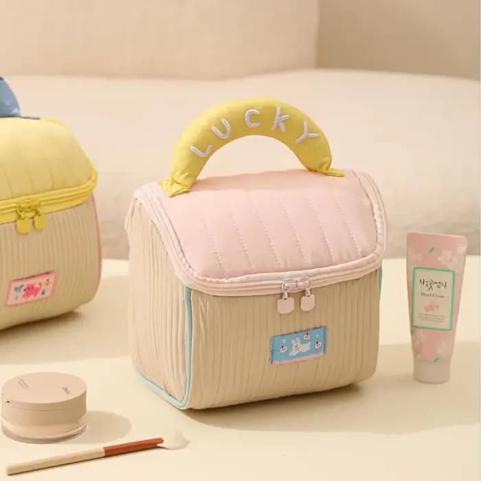 Trousse de Maquillage Portable à Motif Dessin Animé Mignon