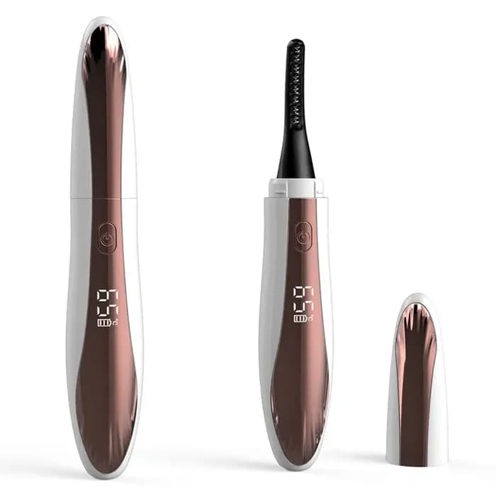 Recourbe-cils chauffant électrique rechargeable par USB avec contrôle intelligent de la température et affichage numérique pour des boucles naturelles et durables