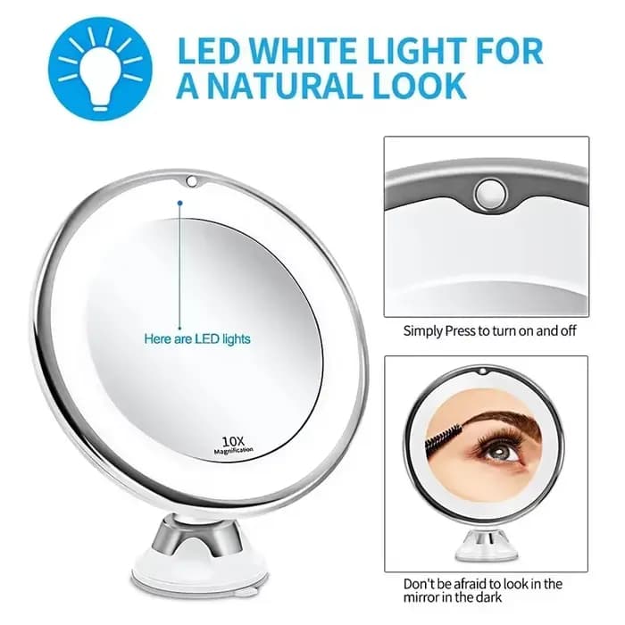 Miroir de vanité grossissant Flexible 10x