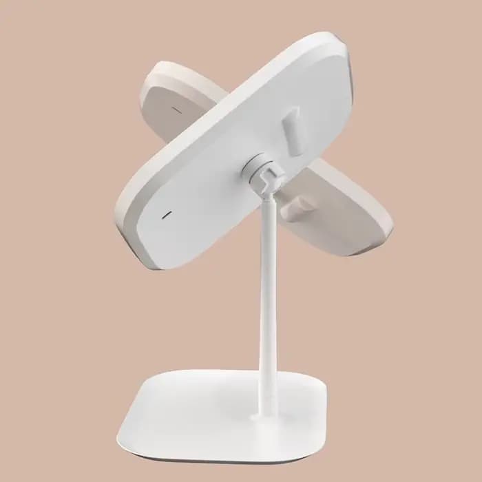 Miroir de maquillage pliant avec lumière LED