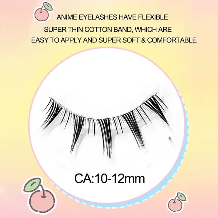 Nouvelle poupée cils Extension naturel oeil de chat faux cils Cosplay maquillage bande croisée cils