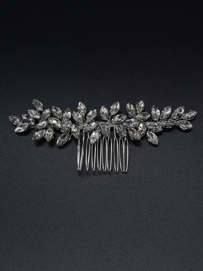 Peigne à cheveux de luxe en strass, coiffure de mariée pour accessoire de cheveux, bandeau élégant fait à la main pour femmes, couvre-chef de mariée, vigne de cheveux de mariage