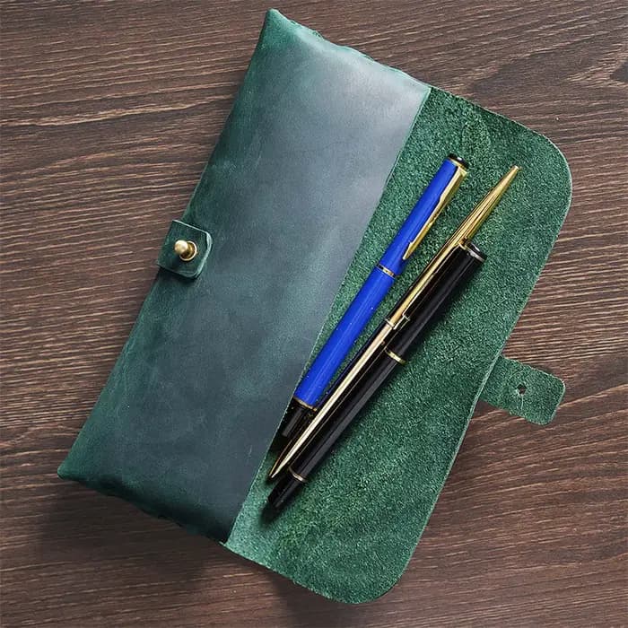 Trousse à crayons en cuir 100% pour hommes