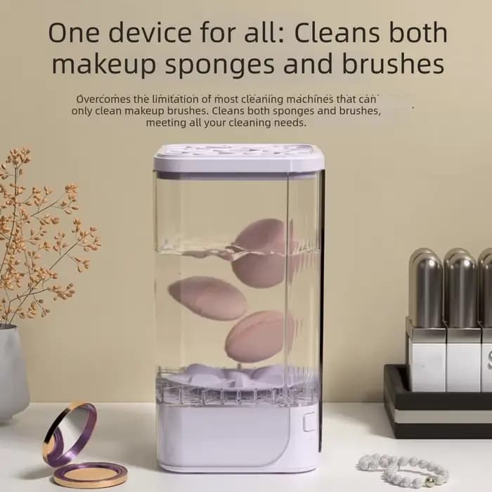 Machine de nettoyage de pinceaux de maquillage portable