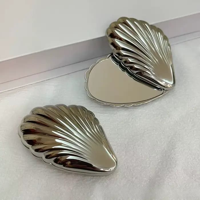 Miroir de maquillage pliable en métal