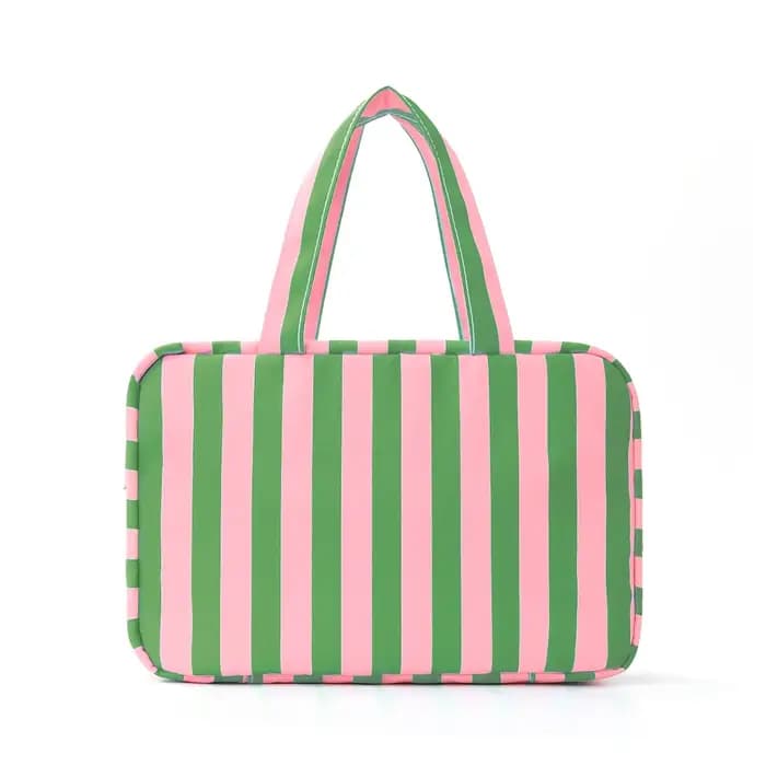 Trousse de toilette unisexe rayée