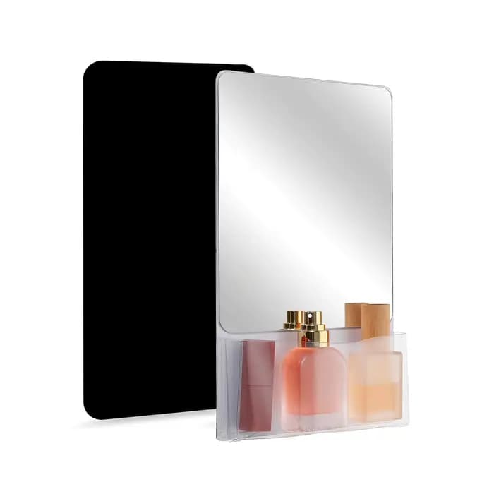 Miroir de maquillage magnétique avec dos entièrement magnétique