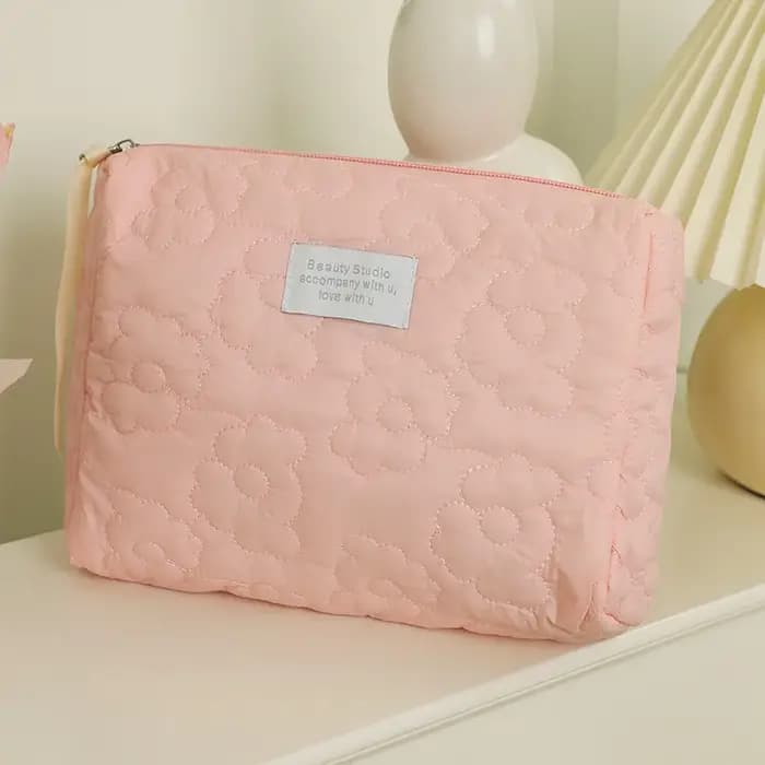 Trousse de maquillage à motif floral pour femmes
