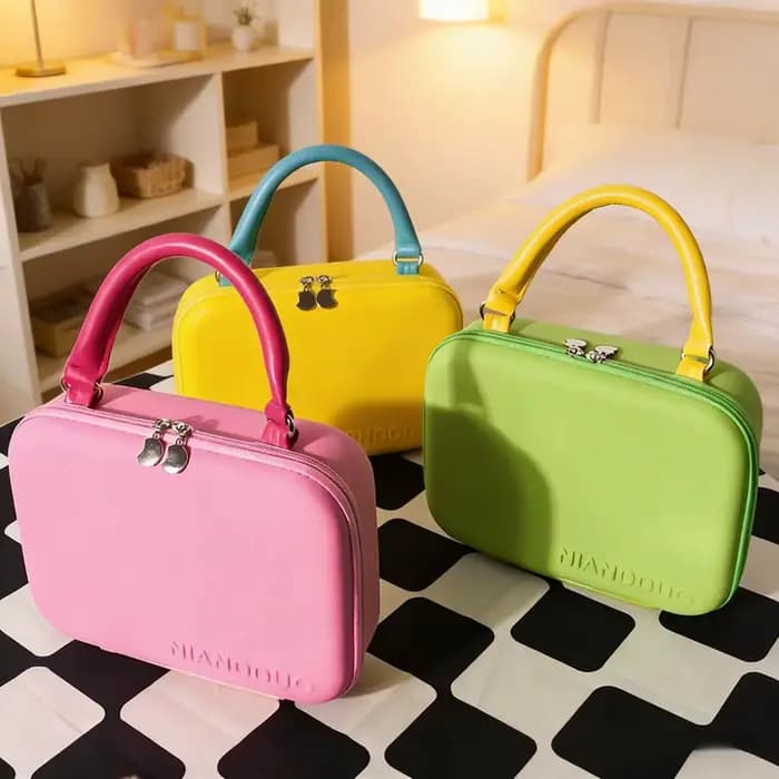 Sac à cosmétiques EVA Macaron, pochette de maquillage portable, organisateur étanche à fermeture éclair pour voyage, voyage d'affaires, usage domestique, rangement