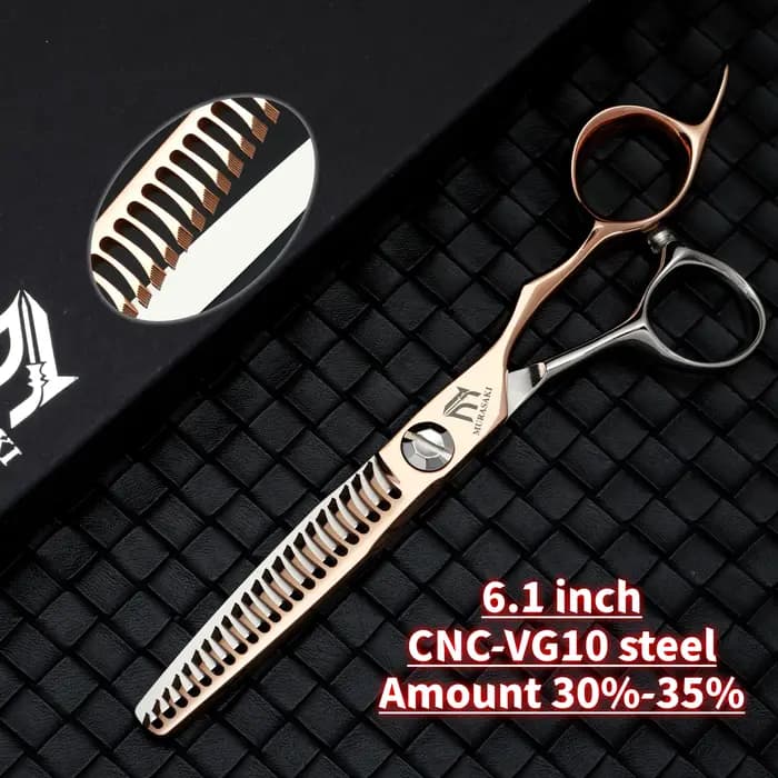 MURASAKI Ensemble de ciseaux de barbier CNC de qualité supérieure, accessoires de barbier en acier j