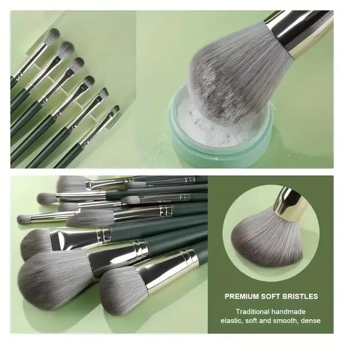 14 pièces ensemble de pinceaux de maquillage doux moelleux fard à paupières brosse correcteur