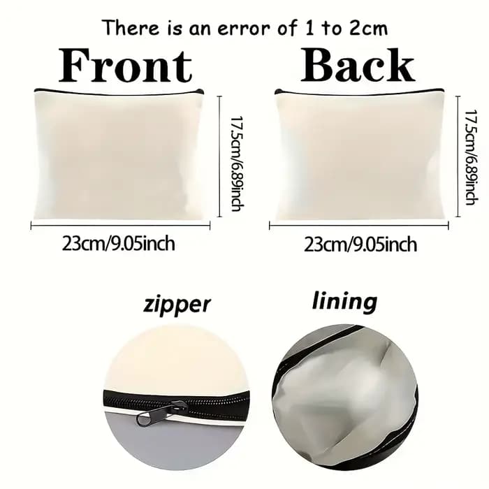 1 pièce Trousse de maquillage personnalisable à motif de dessin animé - Pochette de toilette durable à impression