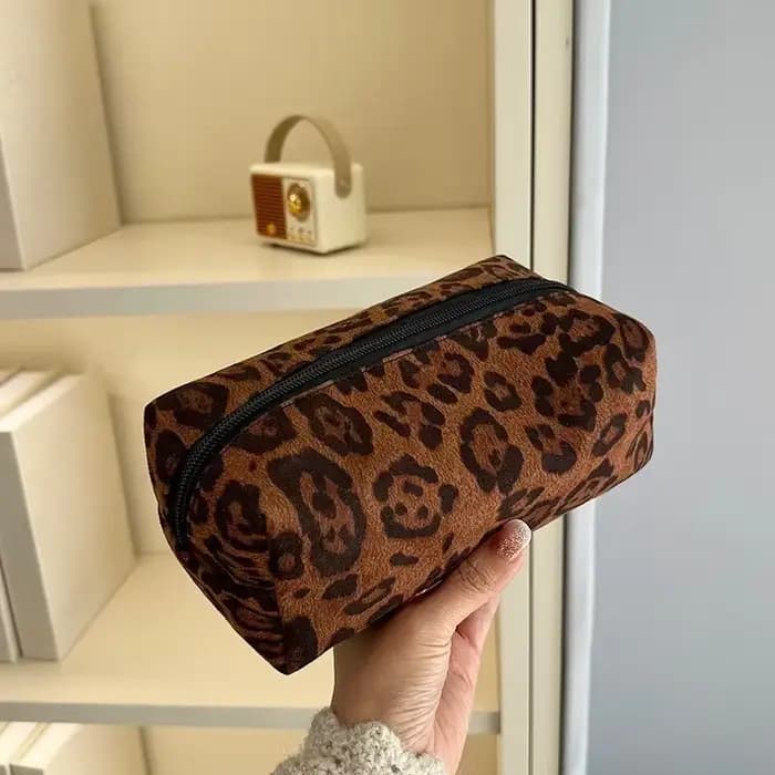 Sac de maquillage léopard