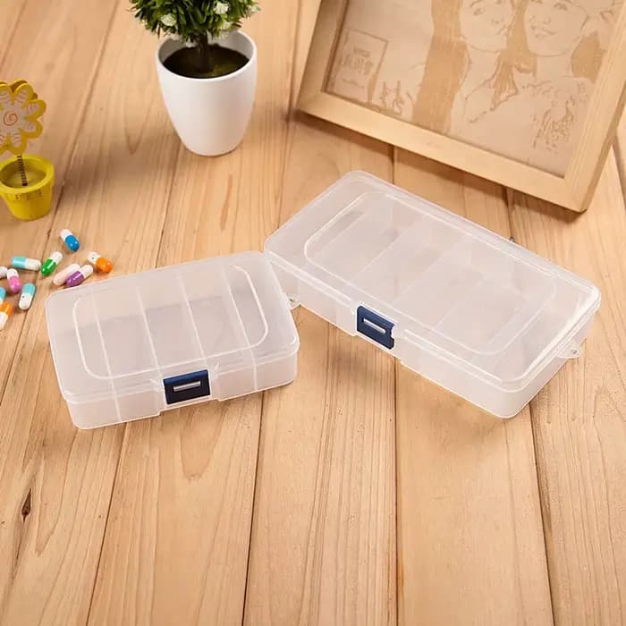 Boîte de Rangement en Plastique Transparente pour Pinces à Cheveux et Bijoux